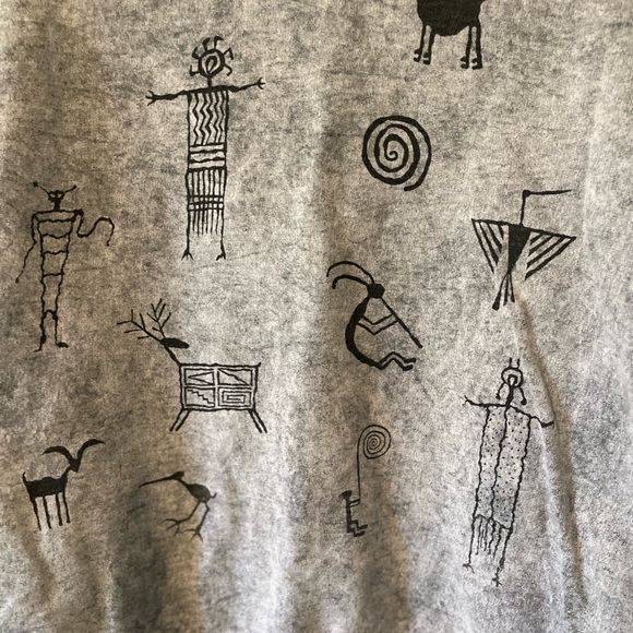 Women’s Large comfy BFOFO hieroglyphic 90’s oversized vintage sweatshirt - Picture 4 of 5
